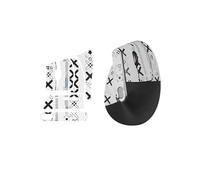 toergy 1 lot de bandes antidérapantes pour Logitech MX Vertical, résistant à la transpiration, facile à utiliser, design autocollant, kit de mise à niveau de souris professionnel, motif imprimé blanc
