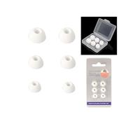 toergy Bouchons d'oreilles de rechange en silicone pour CMF by Nothing Buds Pro 2-3 tailles (S/M/L) Coussinets d'oreille souples et antidérapants avec boîte de rangement portable, blanc et transparent