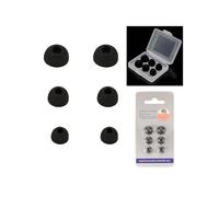 toergy Bouchons d'oreilles de rechange en silicone pour Google Pixel Buds 2a - 3 tailles (S/M/L) - Coussinets d'oreille souples et antidérapants avec boîte de rangement portable - Noir et transparent