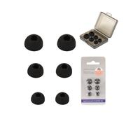 toergy Bouchons d'oreilles de rechange en silicone pour JBL Tune Beam 2-3 tailles (S/M/L) Coussinets d'oreille souples et antidérapants avec boîte de rangement portable, noir et noir
