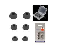 toergy Bouchons d'oreilles de rechange en silicone pour Sony WF-C510-3 tailles (S/M/L) Coussinets souples et antidérapants avec boîte de rangement portable, blanc et transparent