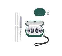 toergy Coque de protection pour écouteurs JBL Soundgear Clips, résistant aux chocs, imperméable, souple et fin, en silicone avec cordon, porte-clés et kit de nettoyage, vert