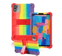 toergy Coque en silicone pour tablette Blackview Link 2 8,68" - Ouverture précise - Anti-chocs et anti-rayures - Réglage multi-angle - Sensation confortable - Arc-en-ciel