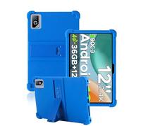 toergy Coque en silicone pour tablette DOOGEE Tab G6 Pro 12" - Étui de qualité supérieure avec ouvertures précises, anti-chocs, anti-rayures, réglage multi-angle et sensation de main confortable, bleu