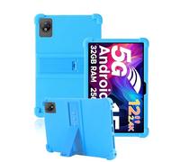 toergy Coque en silicone pour tablette Doogee V Pad 12" - Étui de qualité supérieure avec ouvertures précises, anti-chocs, anti-rayures, réglage multi-angle et sensation de main confortable, bleu