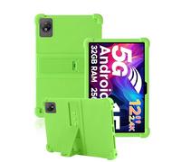 toergy Coque en silicone pour tablette Doogee V Pad 12" - Étui de qualité supérieure avec ouvertures précises, anti-chocs, anti-rayures, réglage multi-angle et sensation de main confortable, vert