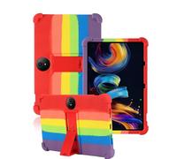 toergy Coque en silicone pour tablette TCL NXTPAPER 11 Plus 11,5" - Étui de qualité supérieure avec ouvertures précises, anti-choc, réglage multi-angle et sensation agréable au toucher, arc-en-ciel
