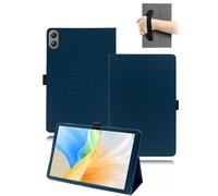 toergy Étui de protection à rabat en cuir synthétique avec porte-stylo et dragonne pour tablette Blackview Link 2 8,68" Bleu