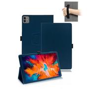 toergy Étui de protection à rabat en cuir synthétique avec porte-stylo et dragonne pour tablette Teclast Artpad Pro 12,7" Bleu foncé
