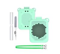 toergy Étui de protection en silicone pour animaux de compagnie Bitzee Interactive Toy Digital Pet - Coque souple anti-chute - Anti-chocs - String et stylo de nettoyage - Protection pour machine