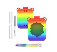 toergy Étui de protection en silicone pour animaux de compagnie Bitzee Interactive Toy Digital Pet - Coque souple anti-chute - Anti-chocs - String et stylo de nettoyage - Protection pour machine