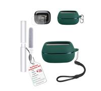 toergy Étui de protection pour écouteurs Bluetooth pour JBL Live Buds 4, en silicone avec 2 films de protection souple, kit de protection complet, résistant aux chocs et aux rayures, léger, vert