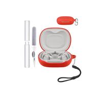toergy Étui de protection pour écouteurs JBL Sense Pro, résistant aux chocs, imperméable, souple et fin, en silicone, avec cordon, porte-clés et kit de nettoyage, rouge