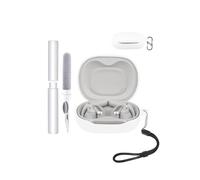 toergy Étui de protection pour écouteurs JBL Sense Pro, résistant aux chocs, imperméable, souple et fin, en silicone, avec cordon, porte-clés et kit de nettoyage, blanc