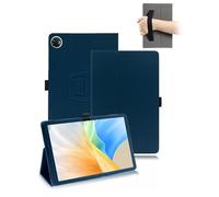 toergy Étui de protection pour tablette DOOGEE Tab E3 Max avec dragonne, support, fonction anti-chute - Design fin et simple - Bleu