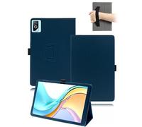 toergy Étui de protection pour tablette DOOGEE Tab G6 Pro 12" 2026 avec dragonne, support et fonction anti-chute - Design fin et simple - Bleu