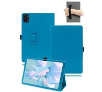 toergy Étui de protection pour tablette VekfulPC T20 10,1" avec dragonne, support, fonction anti-chute - Design fin et simple - Bleu azur