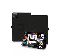 toergy Étui de protection pour tablette Whitedeer G13 Android 15 avec dragonne, support et fonction anti-chute - Design fin et simple - Noir