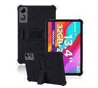 toergy Étui pour tablette DOOGEE Tab G6 Max 13,4" 2025, ouverture précise, anti-chocs et anti-rayures, en silicone, réglage multi-angle, sensation de main confortable, noir