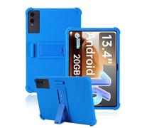 toergy Étui pour tablette TECLAST T65 13,4" 2025 - Ouverture précise - Anti-chocs et anti-rayures - En silicone - Réglage multi-angle - Sensation confortable - Bleu