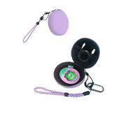 toergy Étui pour Tamagotchi Paradise - Coque rigide - Étui de protection portable avec câble USB et espace pour carte mémoire - Étanche et anti-chocs - Noir - Sac de rangement pratique - Violet