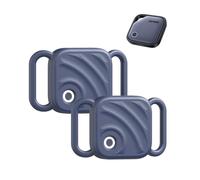 toergy Lot de 2 coques en silicone pour UGREEN FineTrack Smart Tag | Compatible avec UGREEN FineTrack. Silicone résistant aux chocs avec motif vague, fixation de collier pour chiens et chats