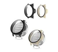 toergy Lot de 2 étuis compatibles avec Garmin Lily 2 / Lily2 Smartwatch - Design intégré pour une protection ultime de la montre intelligente, PC + film trempé d'écran, protection contre les rayures
