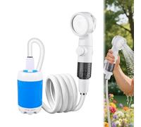 Toerjii Douche de Camping,Douche Portable Chauffante,Douche Solaire,4000mAh Pompe de Douche Électrique Rechargeable avec Douche Filtrante (1 Pcs)