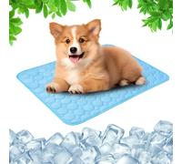 Toerjii Tapis Rafraîchissant pour Chat et Chien, Reste Froid Plus Longtemps, pour Animaux de Compagnie Étanche et Facile à Nettoyer (Bleu, XL)
