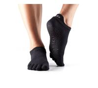 Toesox Bellarina Chaussettes antidérapantes à bout complet Noir - Grand 9-11