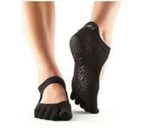 Toesox Bellarina Full Toe Non Slip Socks Large 9-11 Black Large 9-11 Black