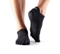 Toesox Low Rise Full Toe Socks Small 3.5-5.5 Black Small 3.5-5.5 Black