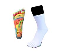 TOETOE® - Chaussettes de Réflexologie Cinq Doigts (Blanc, 36-43)
