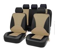 Toets Housses Siege Voiture Ensemble Complet pour Jeep Renegade 2012-2025, Couverture Cuir Siege Avant Et ArrièRe Nonslip Respirant Accessoires Interieur,E/Black Beige