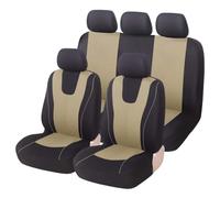 Toets Housses Siege Voiture Ensemble Complet pour Nissan Micra K12 Hatchback 2003-2010, Polycoton Tissu Avant Et Arrière Housse De Siege Intérieurs Auto Accessoires,A/Beige