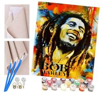 ToeTs peinture par numero adulte Cadeau de Peinture à l'huile de Bricolage numérique aquarelle chanteur film bob man pour Enfants Adultes Peindre par Nombre Kits Home Decor 16 * 20 Pouces
