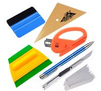 Tofar-Ensemble D'outils Ronds En Vinyle Pour Voiture,Kit De Teinte De Fenêtre,Raclette Ppf En Caoutchouc,Application De Film,Coupe-Autocollant,Grattoir Magnétique,Essuie-Glace Pour Liv -Kit 6