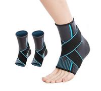 TOFBS 1 Paire Attelle Cheville Sport, Chevillere Entorse, Soutien du Tendinite Tendon Achille et Fasciite Plantaire, Stabilise les Ligaments, Soulage le Gonflement de la Douleur (Bleu)