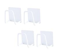 TOFBS 4 Pièces Porte Éponge Auto-Adhésif Évier Cuisine, Acier Inoxydable ÉTanche Porte-Éponge Crochets, Support Eponge pour Éponges Brosser Couvercle de la Marmite Torchon (Blanc)