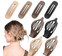 TOFBS 8 Pièces Ensemble Pinces Cheveux Minimalistes Barrettes Plates Ovales Accessoires Coiffure Pinces Griffe Maintien Solide Finition Mate