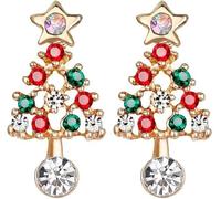 TOFBS Boucles d'Oreilles Arbre De Noël Or Stud Hypoallergénique - Bijoux Cadeaux De Noël Pour Les Filles Enfant #B