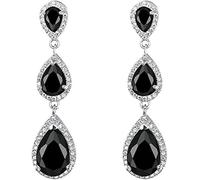 TOFBS Boucles D'oreilles Goutte Cascade Zircon Cubique Brillant Cristal Élégant Luxe Pendantes Longues Strass Bijoux Femme