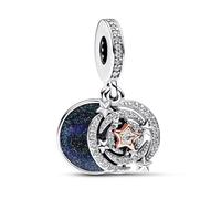 TOFBS Charms Femme Breloque Soleil Lune Étoile Argent Sterling 925 Cubique Zircone Compatible Breloque Pendentif Perles Bijoux Cadeaux Anniversaire Mères Sœur (#3)