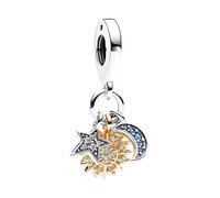 TOFBS Charms Femme Breloque Soleil Lune Étoile Argent Sterling 925 Cubique Zircone Compatible Breloque Pendentif Perles Bijoux Cadeaux Anniversaire Mères Sœur (#2)