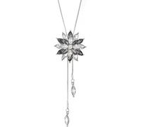 TOFBS Collier Pendentif Fleur Cristal Ajustable Chaîne Longue Bijoux Femme Élégant Accessoire Brillant