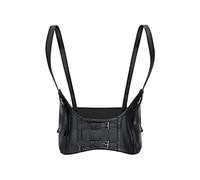 TOFBS Punk Cuir Corset Ceinture Harnais Ceinture Corps Poitrine Chaîne Sexy Goth Gilet Ceinture Réglable Bijoux de Corps pour Femmes Filles Cosplay Party Rave Halloween Costume (Noir)