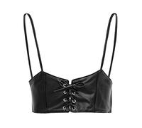 TOFBS Punk Cuir Corset Ceinture Sexy Harnais Ceinture Corps Goth Gilet Ceinture Réglable Bijoux de Corps pour Femmes Filles Cosplay Party Rave Halloween Costume(Noir3)