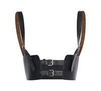 TOFBS Punk Cuir Corset Harnais Corps Poitrine Chaîne Sexy Goth Gilet Réglable Bijoux de Corps pour Femmes Filles Cosplay Party Rave Halloween Costume (Noir#2)