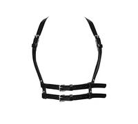 TOFBS Punk Taille Harnais Ceinture en Cuir Corps Poitrine Chaîne Noir Goth Gilet Ceinture Réglable Bijoux de Corps pour Femmes Filles Cosplay Party Rave Halloween Costume (#1)