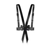 TOFBS Punk Taille Harnais Ceinture en Cuir Corps Poitrine Chaîne Noir Goth Gilet Ceinture Réglable Bijoux de Corps pour Femmes Filles Cosplay Party Rave Halloween Costume (#3)